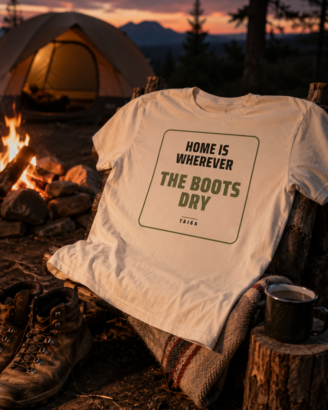 Home Is Wherever the Boots Dry — Heavyweight Tee