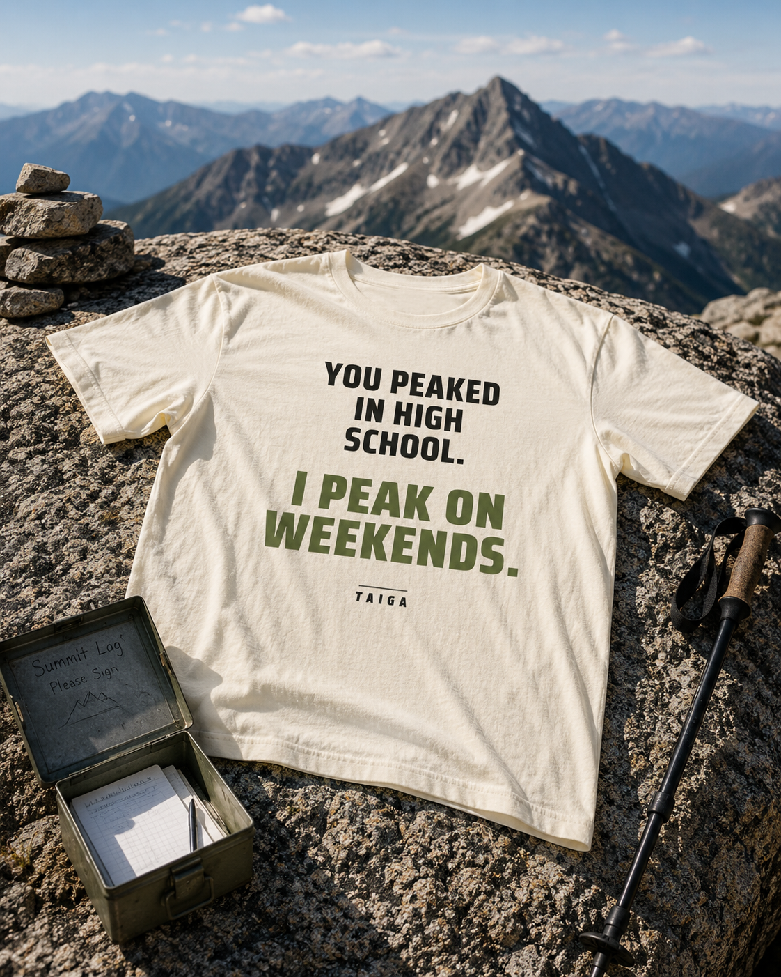 You Peaked in High School. I Peak on Weekends. — Heavyweight Tee