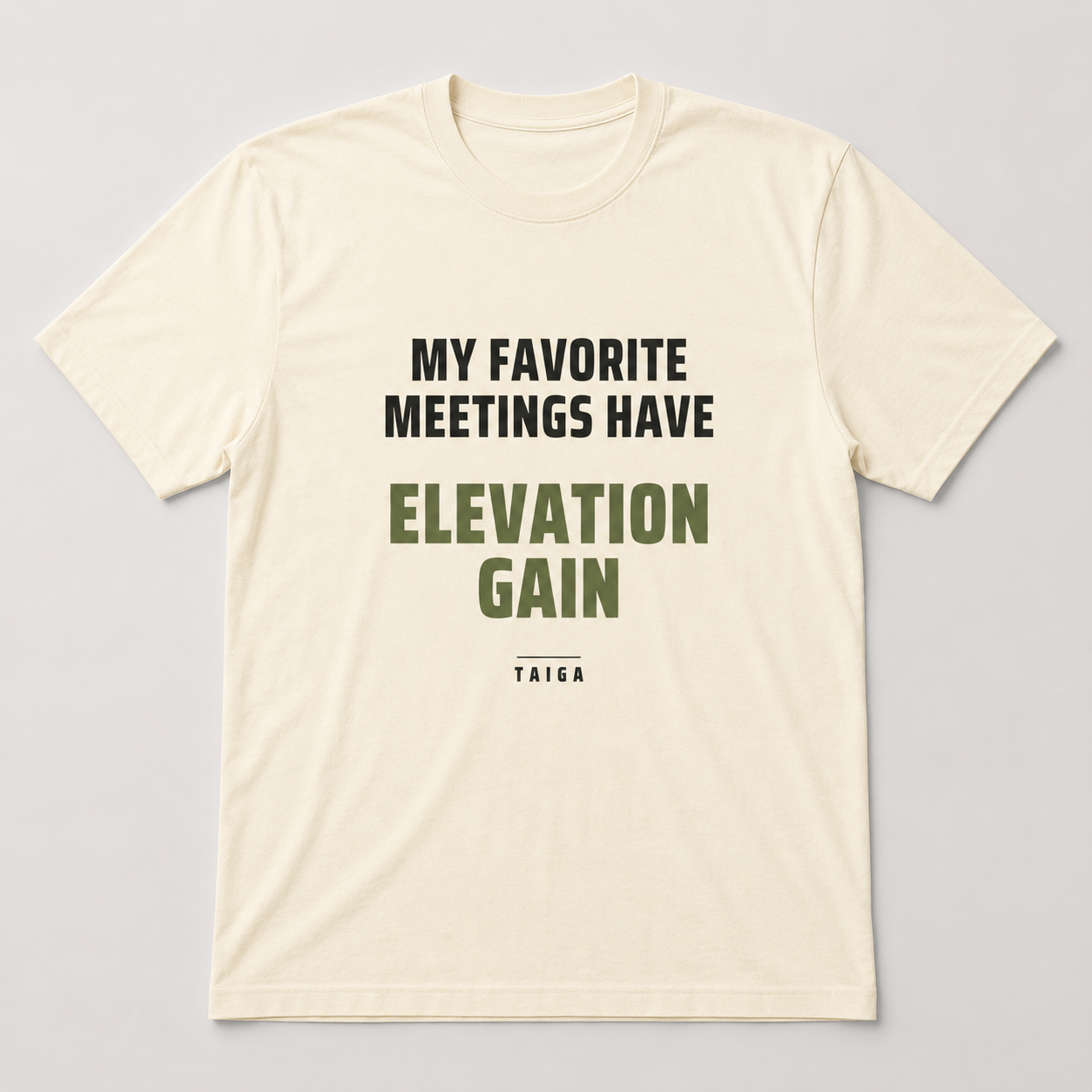 My Favorite Meetings Have Elevation Gain — Heavyweight Tee