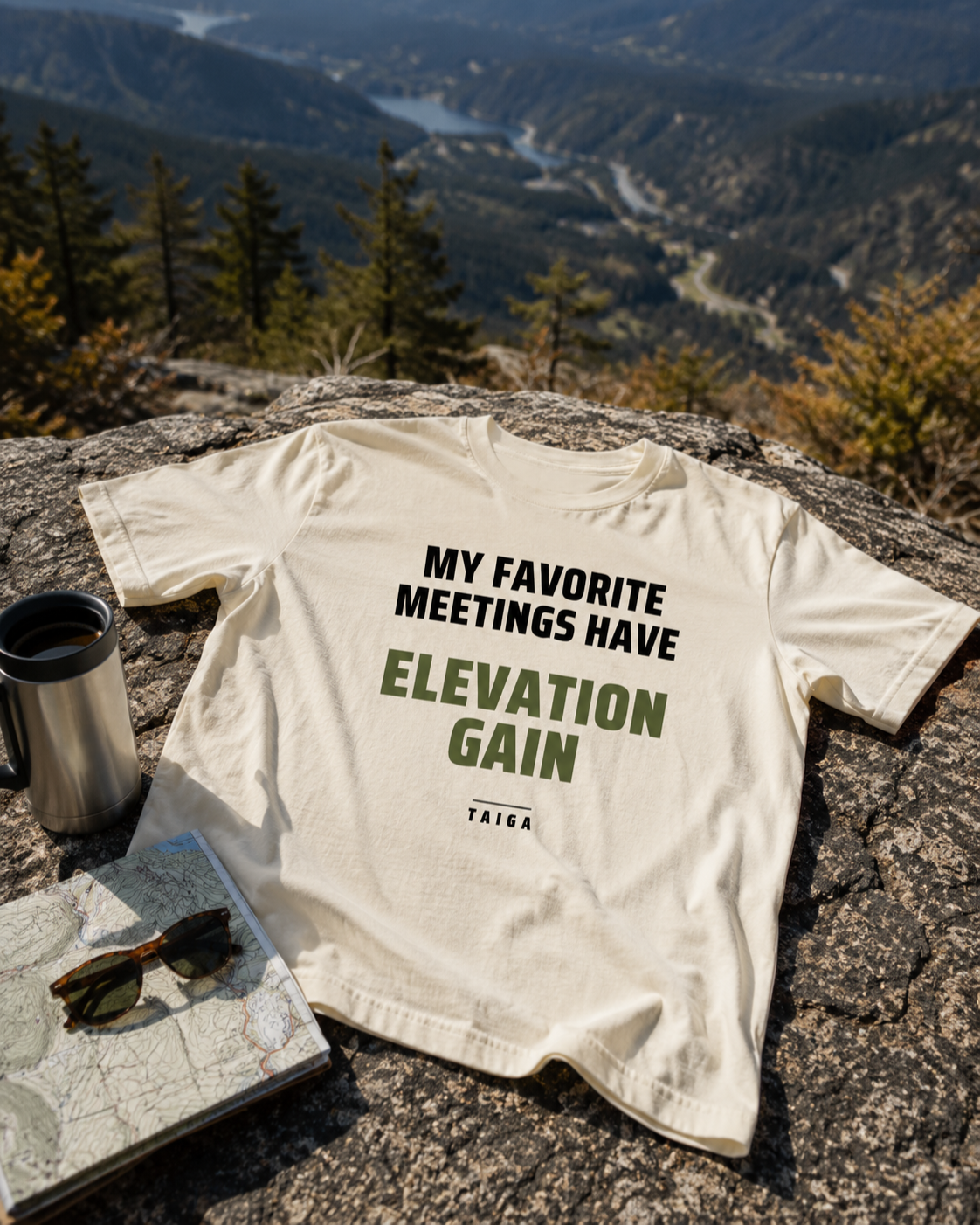 My Favorite Meetings Have Elevation Gain — Heavyweight Tee